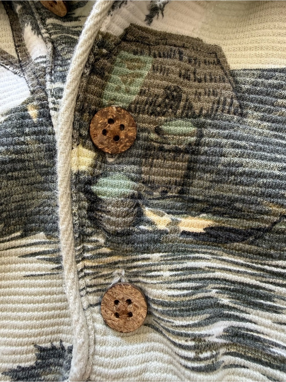 Vintage Tommy Bahama Men's 100% Cotton Island-Print Polo Shirt Sz Lg Knit Collar - Picture 4 of 10